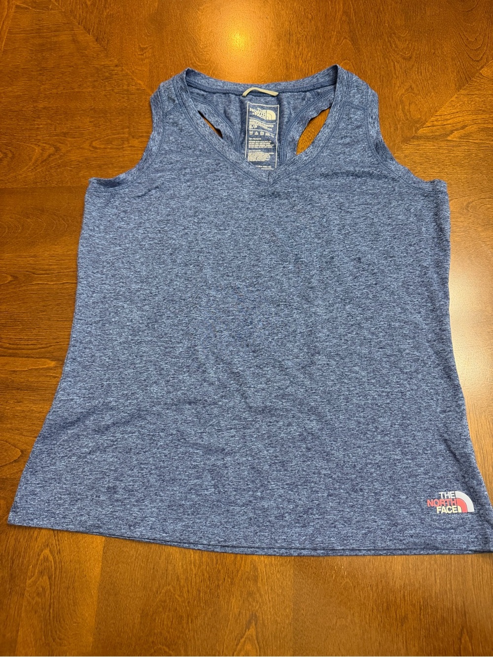 The North Face Women’s Heather Blue Racerback Performance Tank Top Small